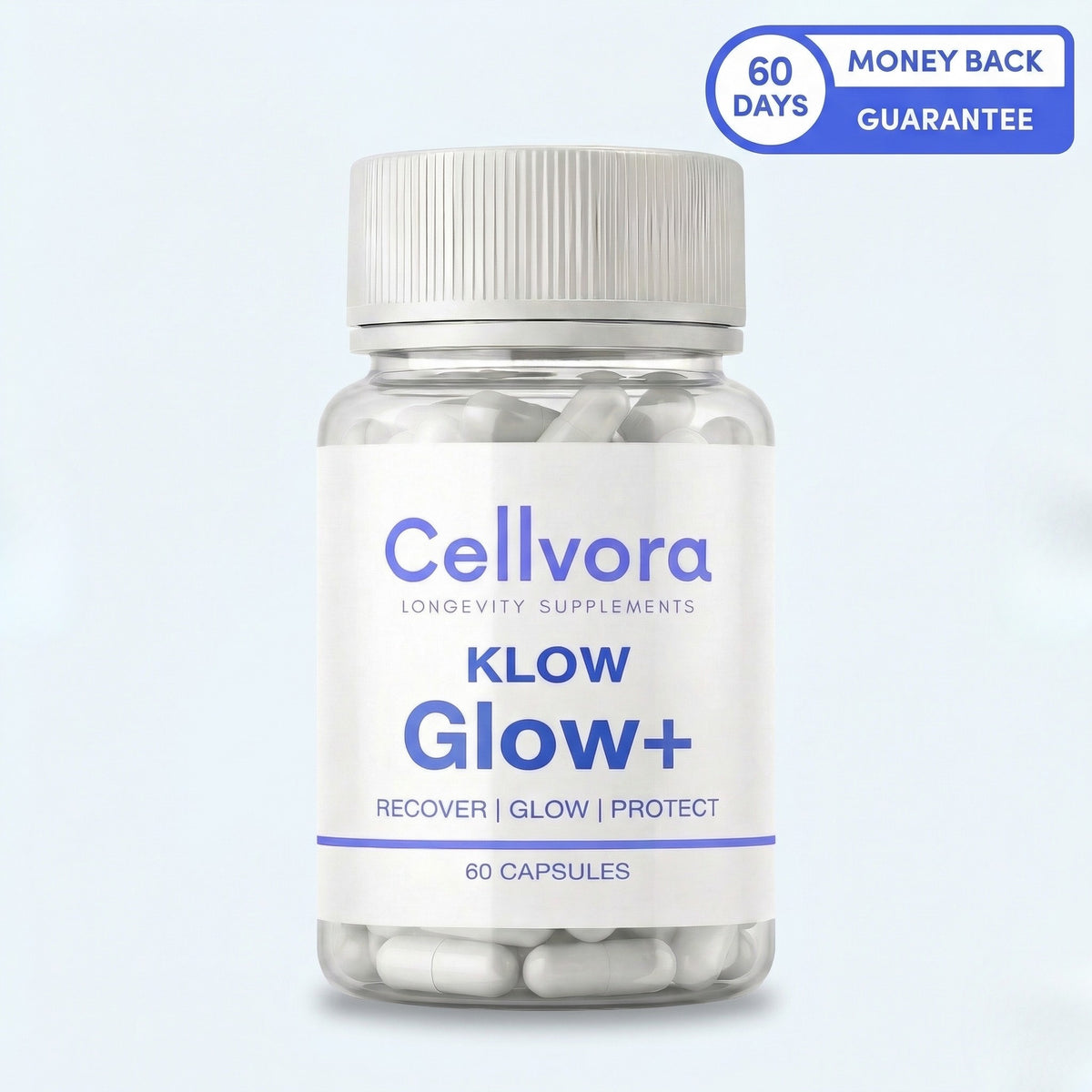 Cellvora Glow+ — Advanced Cellular Recovery, Skin Radiance & Gut Repair Complex (60 Capsules)