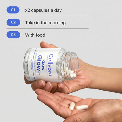 Cellvora Glow+ — Advanced Cellular Recovery, Skin Radiance & Gut Repair Complex (60 Capsules)