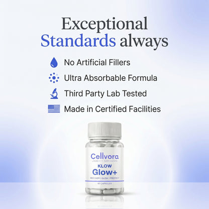 Cellvora Glow+ — Advanced Cellular Recovery, Skin Radiance & Gut Repair Complex (60 Capsules)